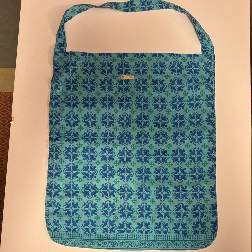 Indian block printed cotton bag.